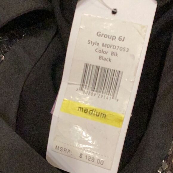 NWT Calvin Klein Sequin Racerback Shift Dress M Black - Picture 10 of 12